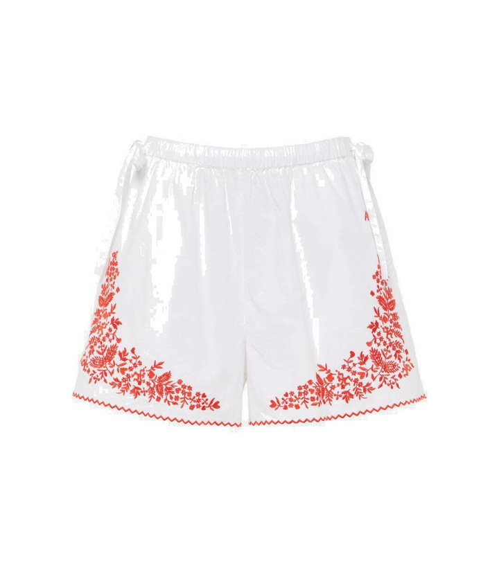 Photo: Alémais Hearts embroidered cotton shorts