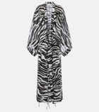 The Attico Zebra-print cotton muslin kaftan