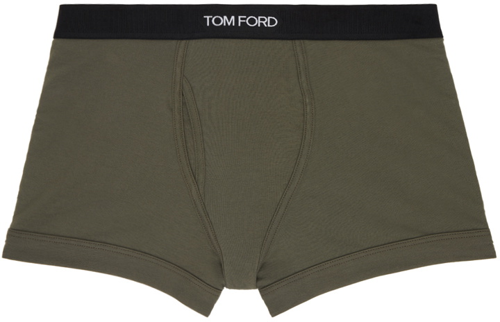 Photo: TOM FORD Khaki Jacquard Boxers