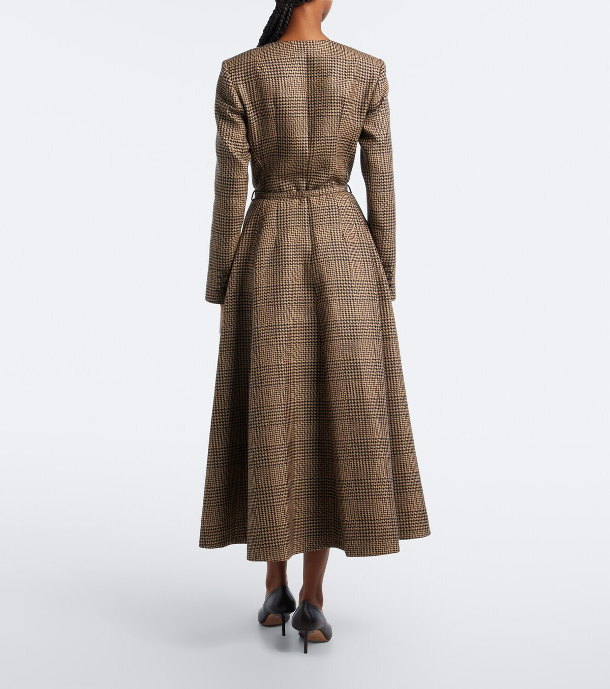 Emilia Wickstead Gilliane houndstooth wool-blend blazer dress