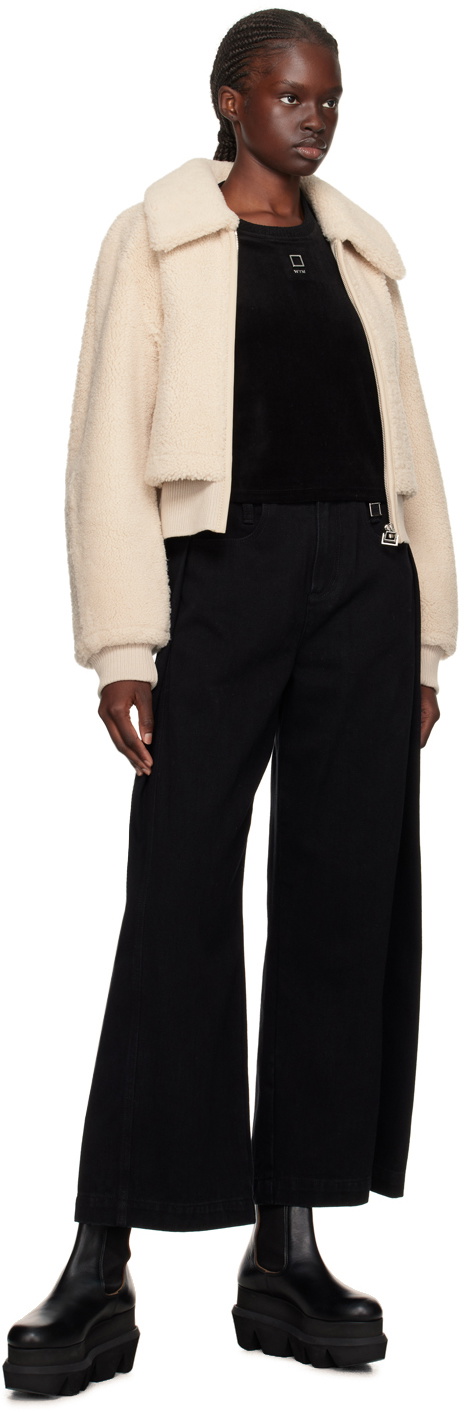 Wooyoungmi Beige Layered Shearling Jacket
