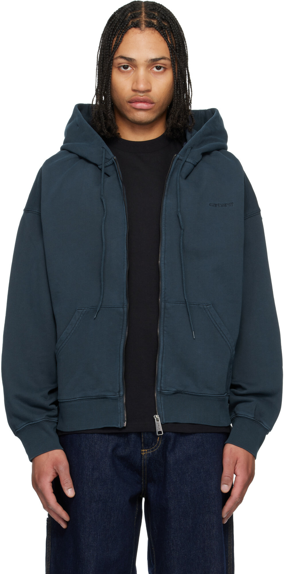 Carhartt Work In Progress Navy Benton Hoodie