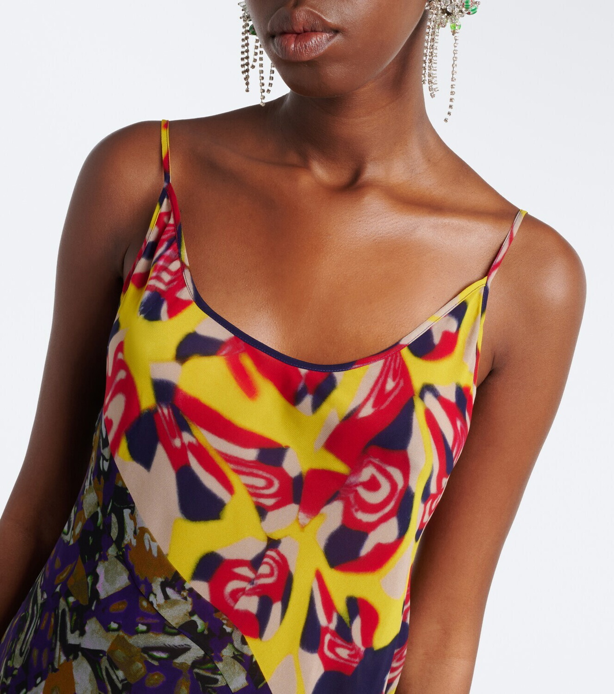 Dries Van Noten Printed asymmetric top