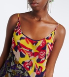 Dries Van Noten Printed asymmetric top
