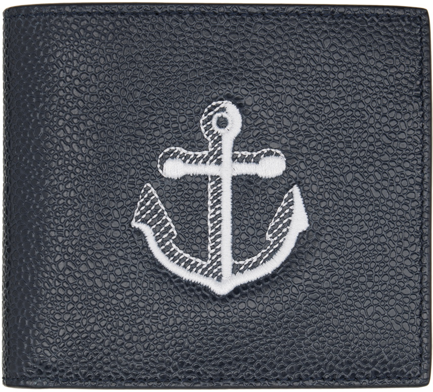 Thom Browne Navy Anchor Wallet