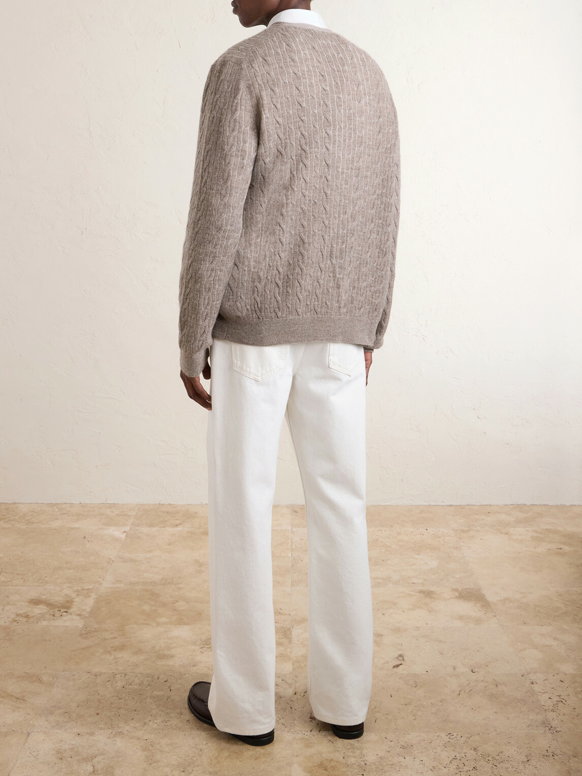 Loro Piana - Walnut Cable-Knit Virgin Wool, Cashmere and Silk-Blend Cardigan - Neutrals