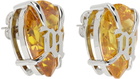 MISBHV Silver Amber Earrings