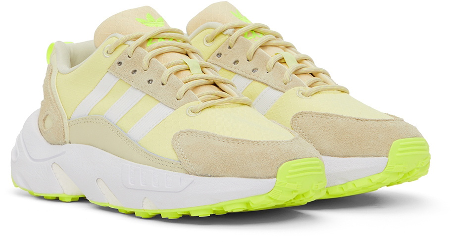 adidas Originals Beige & Green ZX 22 Boost Sneakers