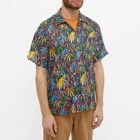 Drake's Men's Camp Collar Holiday Shirt in Leaves