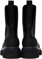 GANNI Black Cleated Chelsea Boots