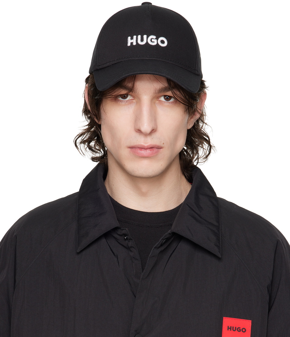 Hugo Black Embroidered Cap Hugo Boss