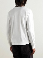 Stone Island - Logo-Appliquéd Garment-Dyed Cotton-Jersey T-Shirt - White