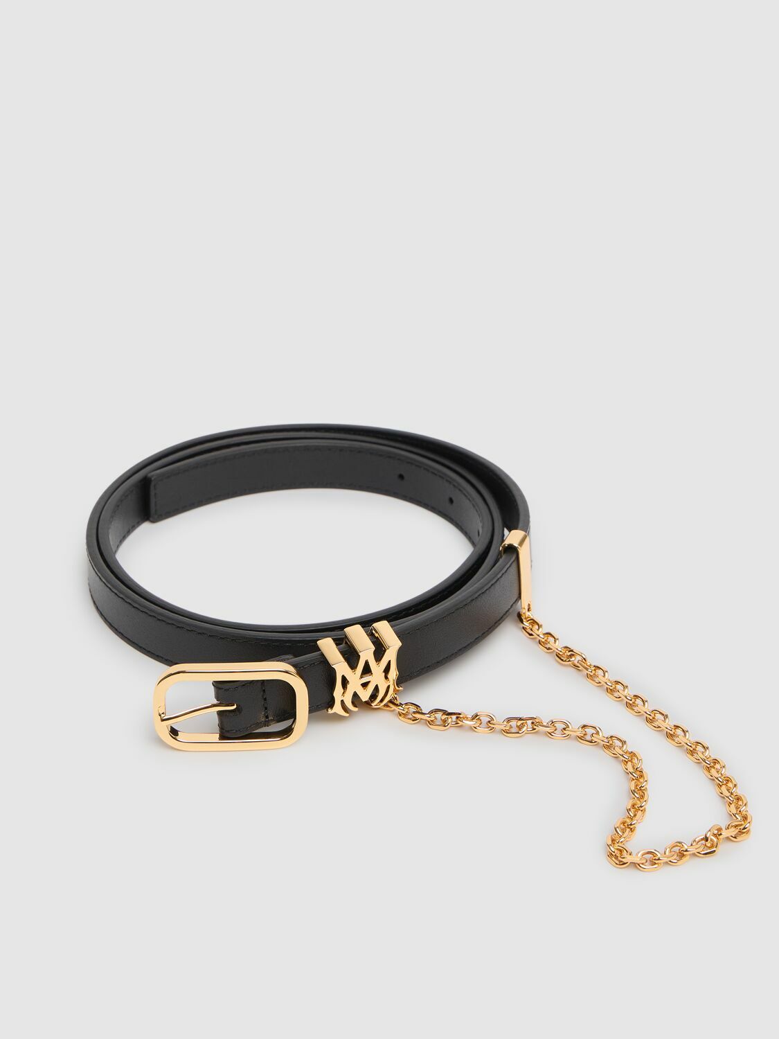 ◆AMIRI◆ 2cm MAチェーンベルト レザー ブラック AMIRI 2cm Ma Chain Belt Amiri