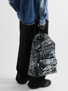Balenciaga - Explorer Graffiti-Print Textured-Leather Backpack