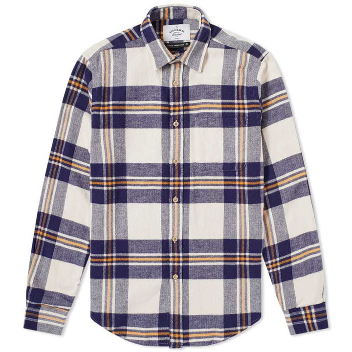 Photo: Portuguese Flannel Woodstock Check Shirt Neutrals