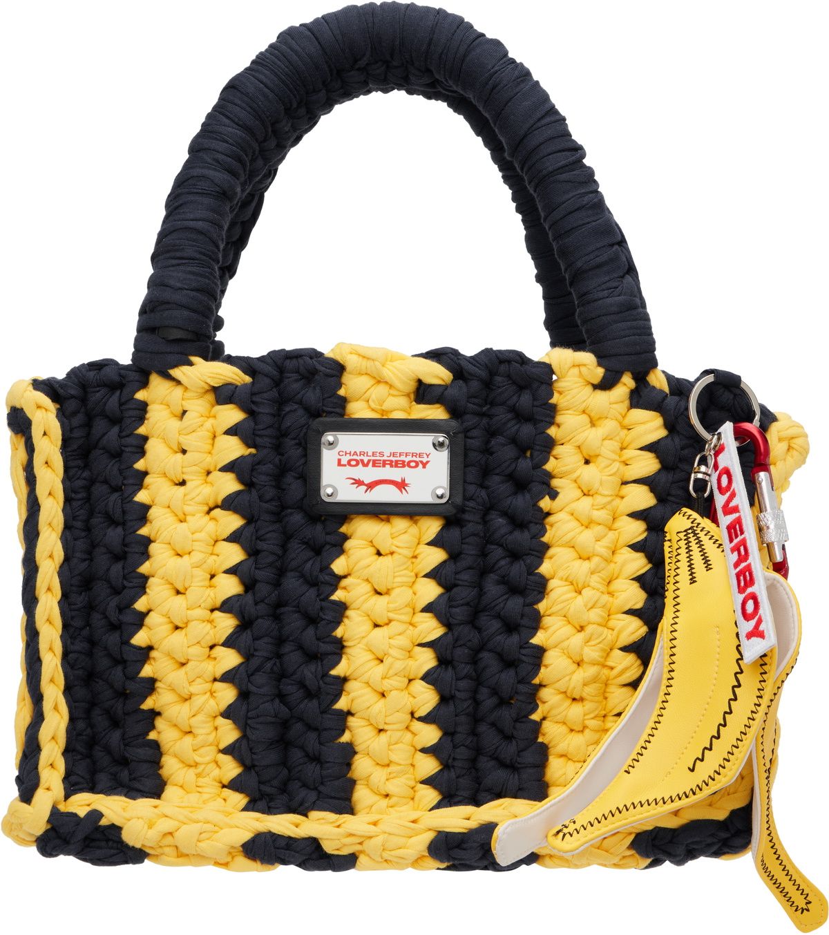 Charles Jeffrey LOVERBOY Navy & Yellow Bucket Tote Charles