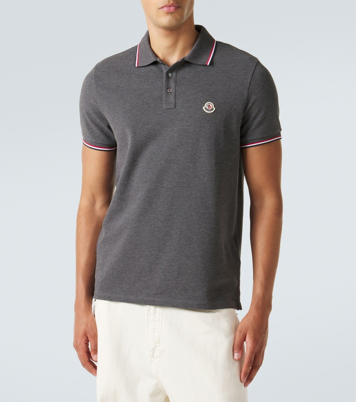 Moncler Logo cotton piqué polo shirt