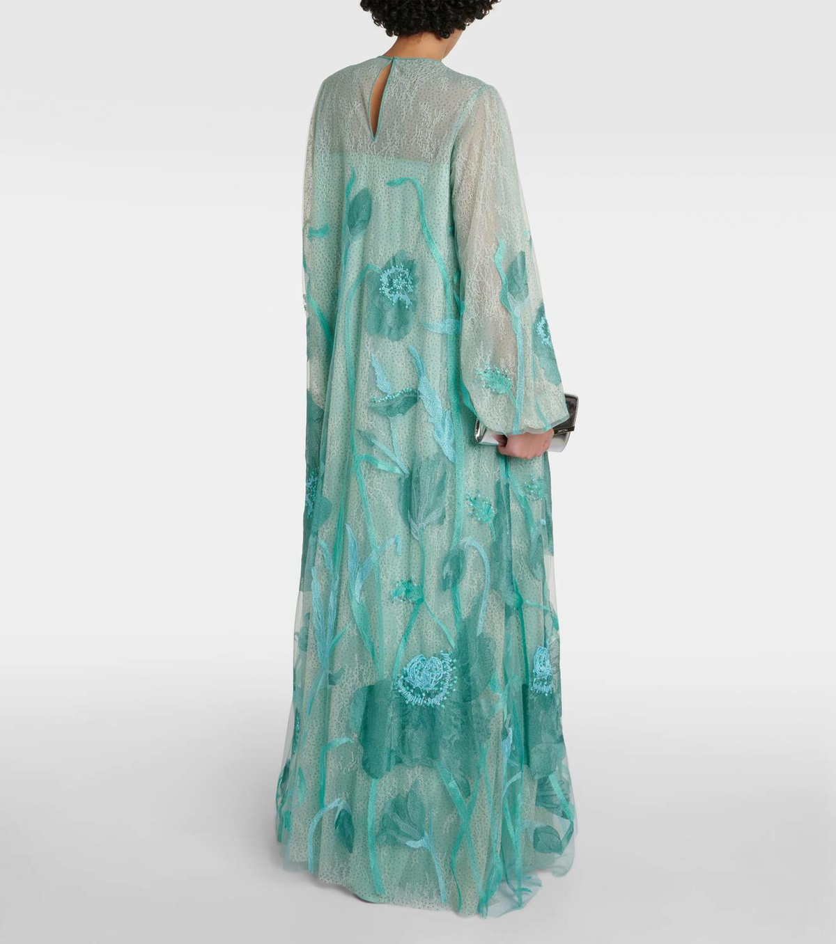 Costarellos Yesenia embroidered tulle gown