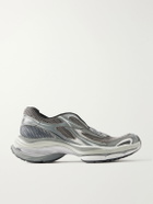 Balenciaga - D'Orsay Rubber-Trimmed Mesh Sneakers - Gray