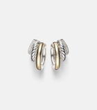 David Yurman DY Mercer® 18kt gold and sterling silver hoop earrings with diamonds