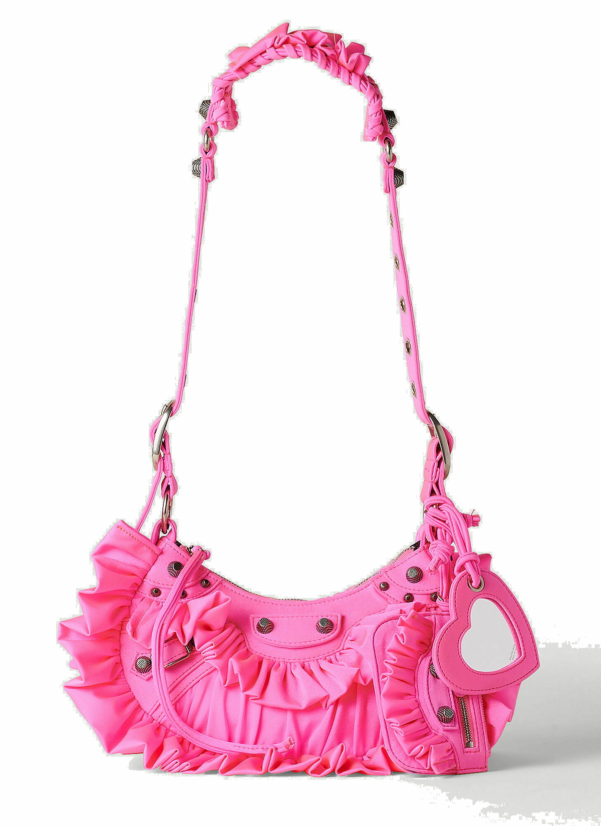 Balenciaga - Le Cagole Ruffled XS Shoulder Bag in Pink Balenciaga