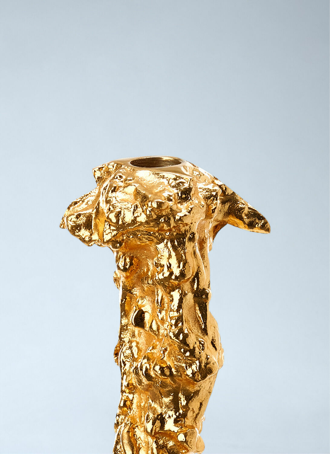 POLSPOTTEN Textured Metal Candlestick