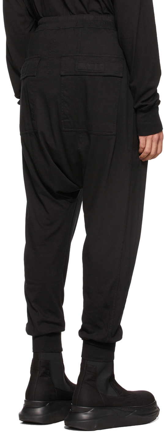 Rick Owens Drkshdw Black Drawstring Prisoner Lounge Pants Rick