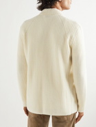 Brioni - Ribbed Cashmere Cardigan - Neutrals