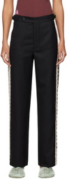 Bode Black Lacework Trousers