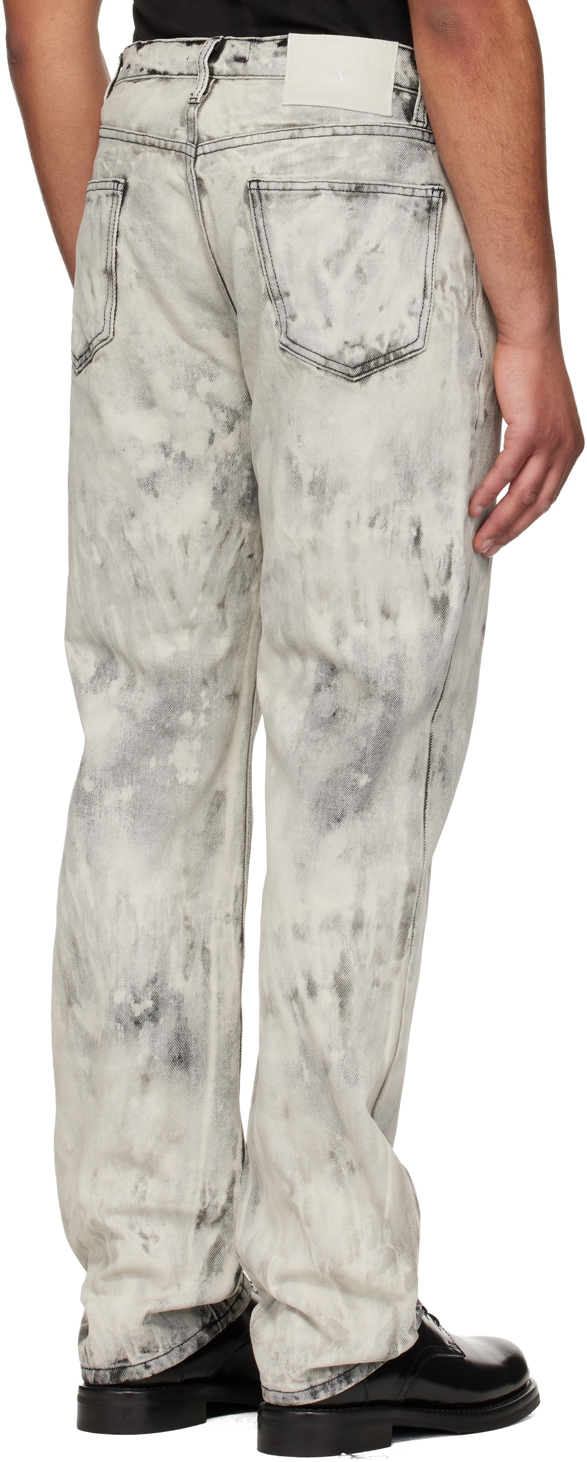 ALEXANDER DIGENOVA Gray Bleach Straight Leg Jeans