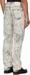 ALEXANDER DIGENOVA Gray Bleach Straight Leg Jeans