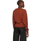 Chloe Orange Cashmere V-Neck Sweater