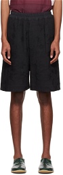 By Walid Black Cotton Shorts