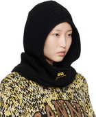 GANNI Black Wool Mix Balaclava
