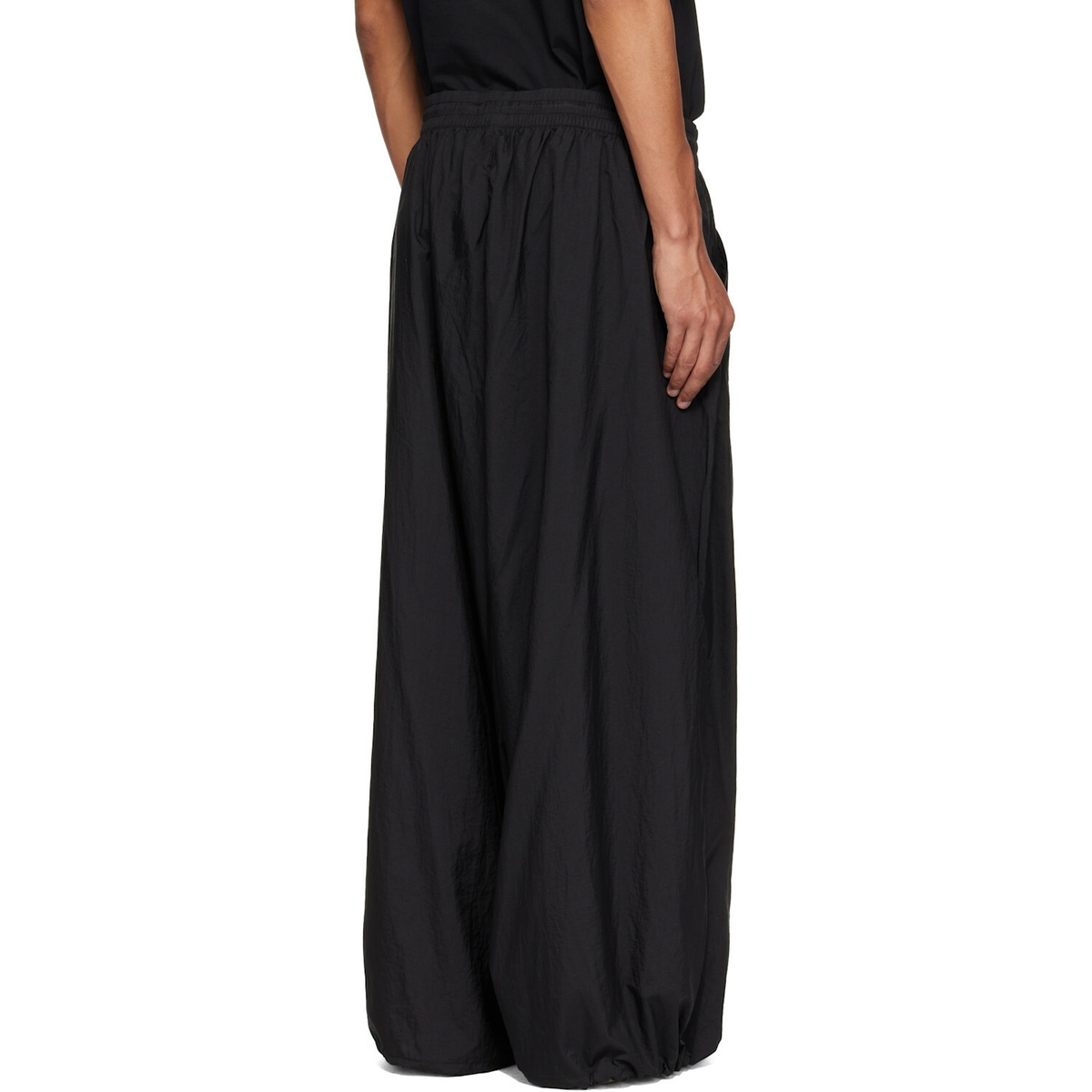 Y-3 Black Gradient 3-Stripes Nylon Wide Trousers