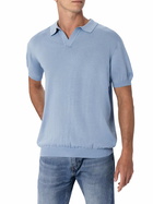 MC2 Saint Barth Light Blue Buttonless Knitted Polo Shirt Sloan
