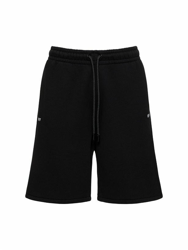 Photo: OFF-WHITE - Off Stamp Skate Cotton Sweat Shorts
