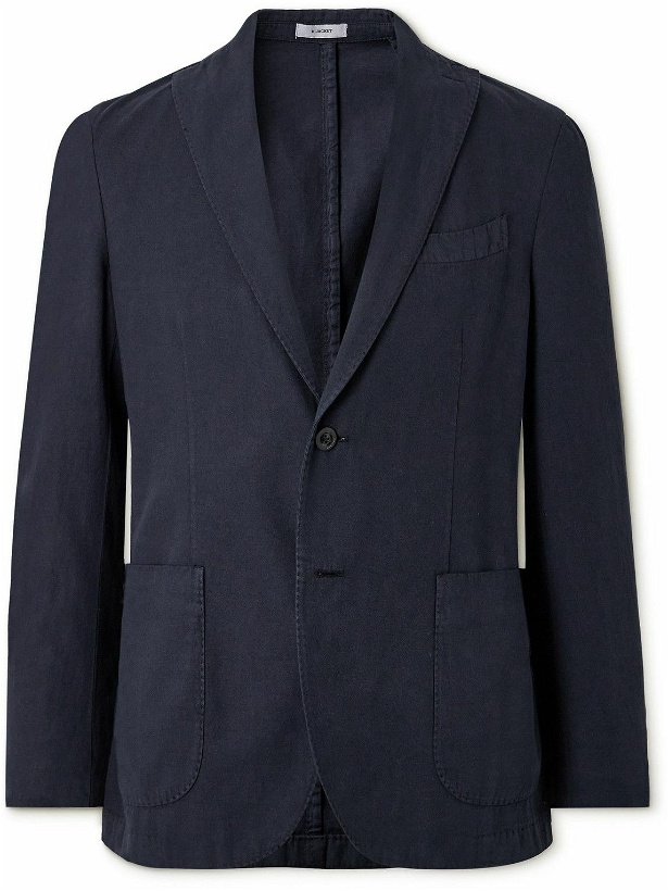 Photo: Boglioli - Cotton and Linen-Blend Suit Jacket - Blue