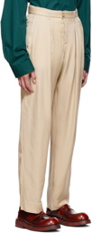 King & Tuckfield SSENSE Exclusive Taupe Grant Trousers