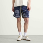 Rhude Men's Logo Shorts in Navy
