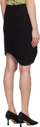 J.Kim Black Ying-Yang Pencil Midi Skirt