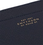 Smythson - Panama Cross-Grain Leather Currency Wallet - Blue