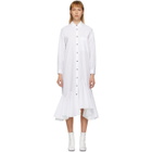 Enfold White Flare Hem Shirt Dress