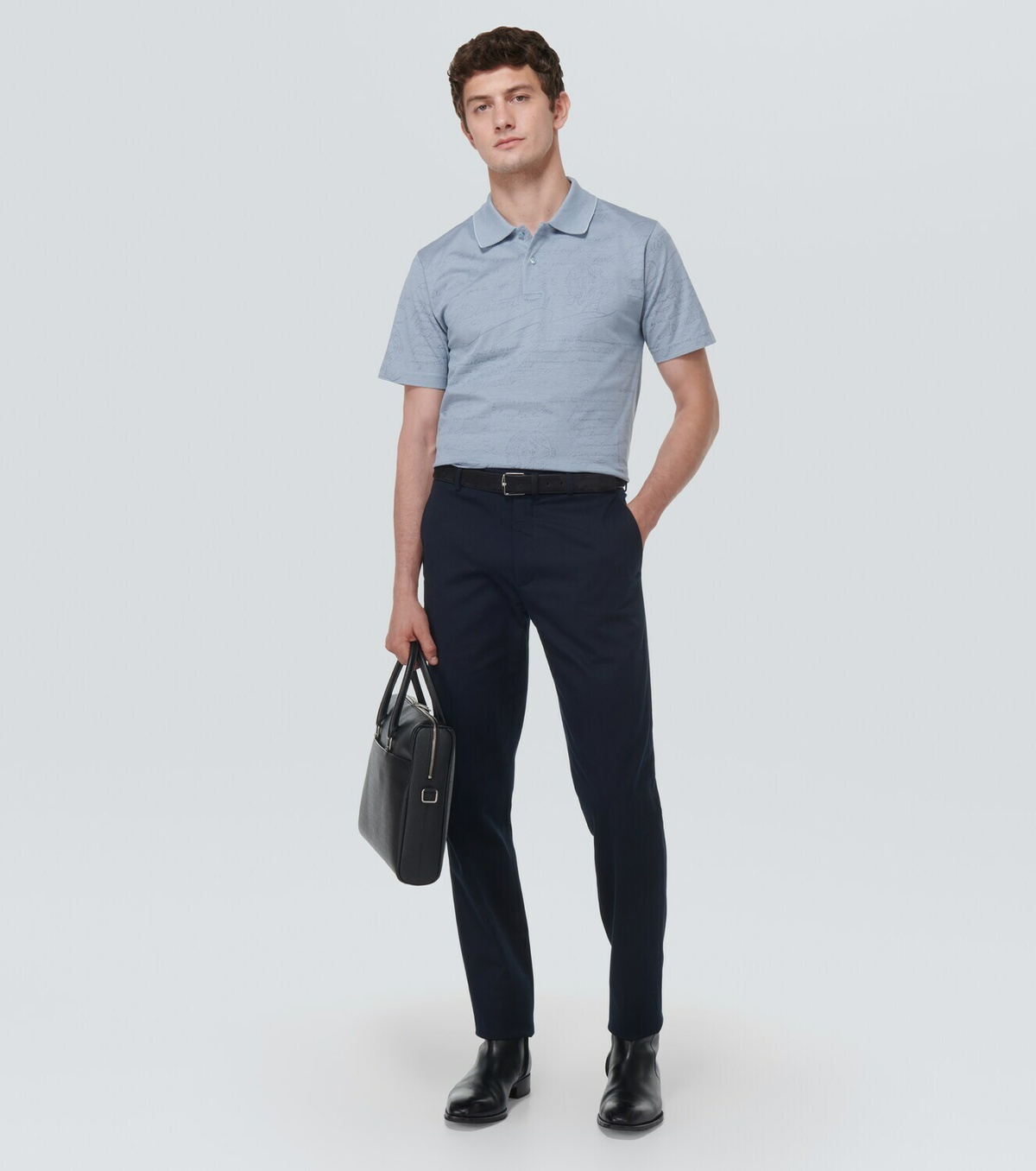 Berluti Scritto cotton piqué polo shirt