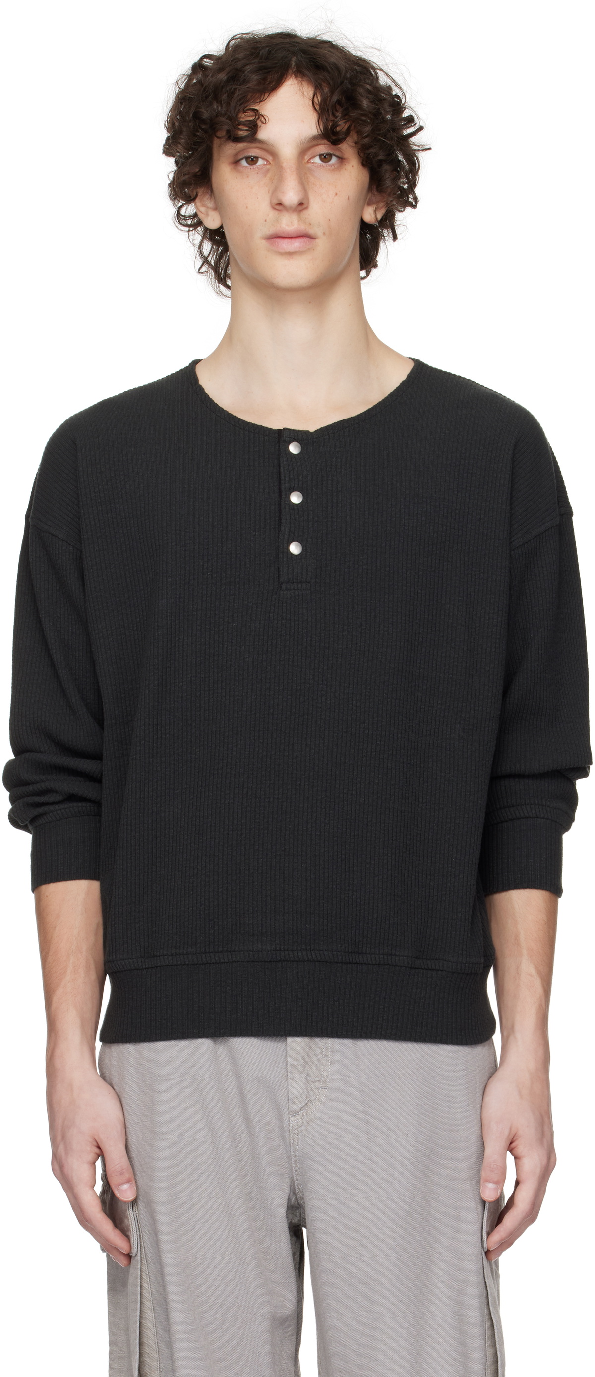 OUR LEGACY Black Ballon Henley Our Legacy