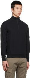 C.P. Company Black Quarter-Zip Sweater