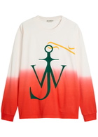 JW Anderson Dip Dye Anchor Embroidered Cotton T-shirt Multicoloured 1