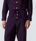 Bode Astor wool wide-leg pants