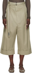 YOHJI YAMAMOTO Taupe R-Mackin Loose Trousers