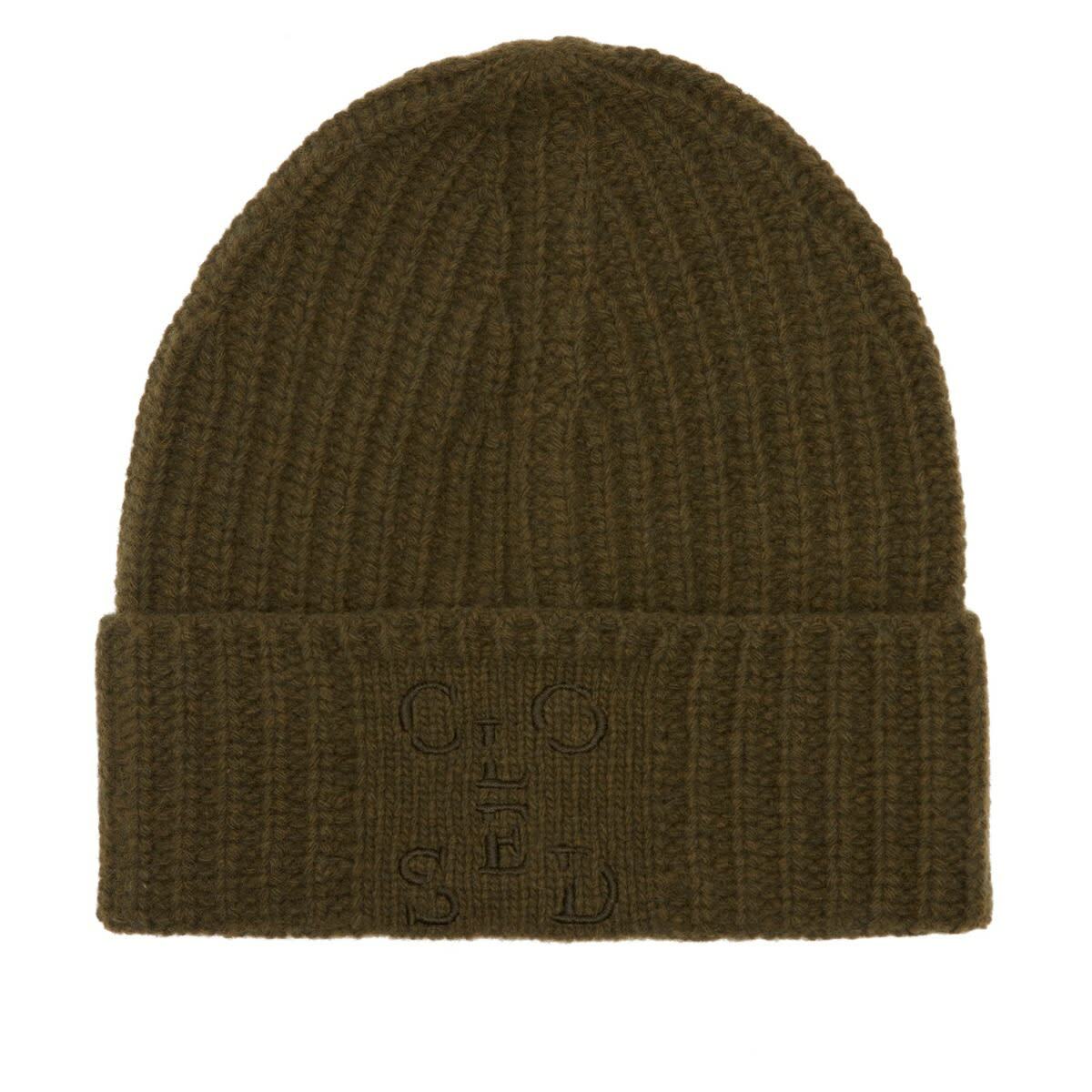 Closed Women's knitted hat in Clover Green 